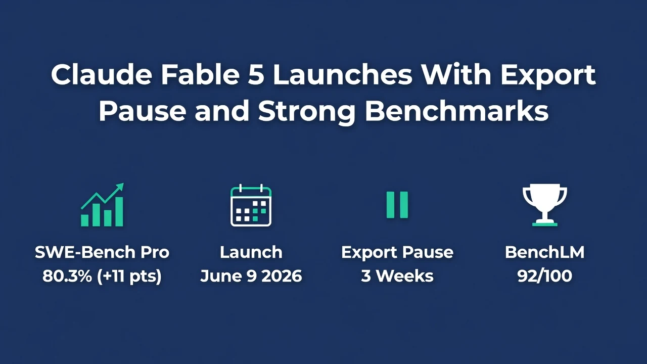 Claude Fable 5 Launches With Export Pause and Strong Benchma